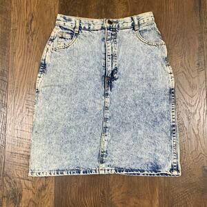 Vintage Bonjour International Acid Wash Jean Skirt